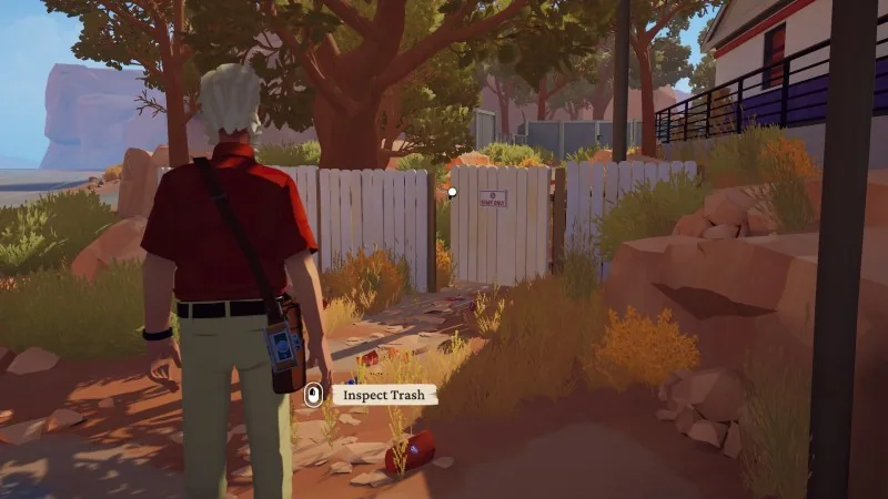 Rubbish investigation area behind the diner